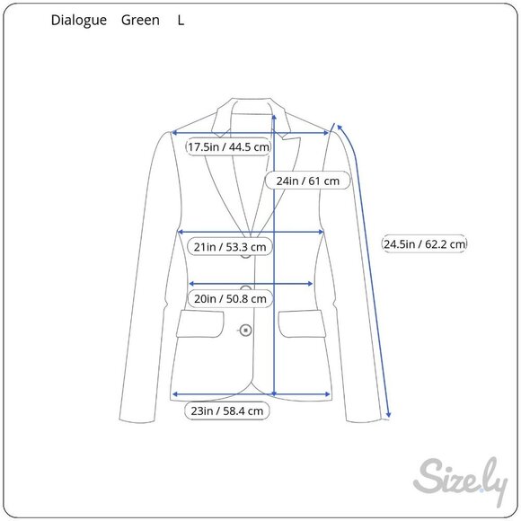 Dialogue Womens Teal Textured Stretch Adjustable Belt Button-Up Blazer Jacket L - Picture 8 of 11